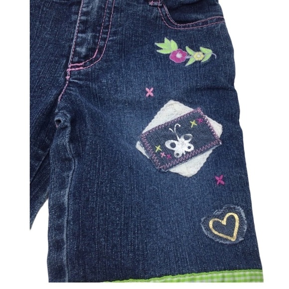 Flapdoodles Girls Boho Denim Capri Pants - Picture 7 of 12